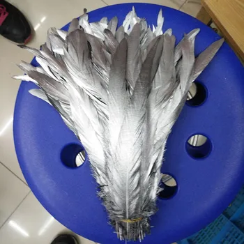 Hot Sale 100pcs Single Sided Silvery Rooster tail feather 14-16inch/35-40cm For Clothing Jewelry Hat Christmas Decorative
Hot Sale 100pcs Single Sided Silvery Rooster tail feather 14-16inch/35-40cm For Clothing Jewelry Hat Christmas Decorative