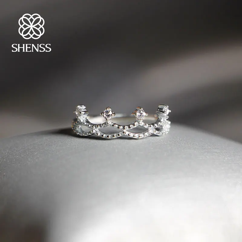 SHENSS Sweet Zircon Crown Open Rings For Women 100% 925 Sterling-Silver-Jewelry Ring SR0012
SHENSS Sweet Zircon Crown Open Rings For Women 100% 925 Sterling-Silver-Jewelry Ring SR0012