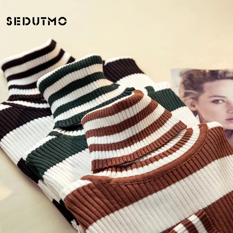 SEDUTMO Winter Stripe Sweater Women Turtleneck Knitting Sweater Tunic Pullovers Long Sleeve Autummn Oversize Jumper Top ED471
SEDUTMO Winter Stripe Sweater Women Turtleneck Knitting Sweater Tunic Pullovers Long Sleeve Autummn Oversize Jumper Top ED471