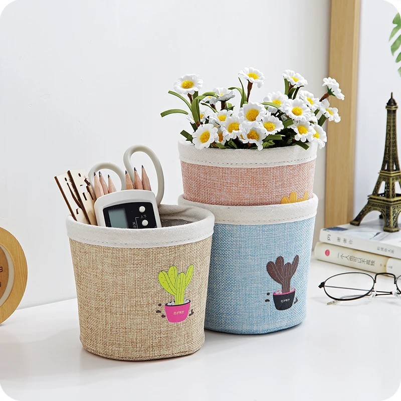 Simple Canvas Creative Desktop Storage Basket Stationery Storage Basket Desk Pen Holder
Simple Canvas Creative Desktop Storage Basket Stationery Storage Basket Desk Pen Holder
