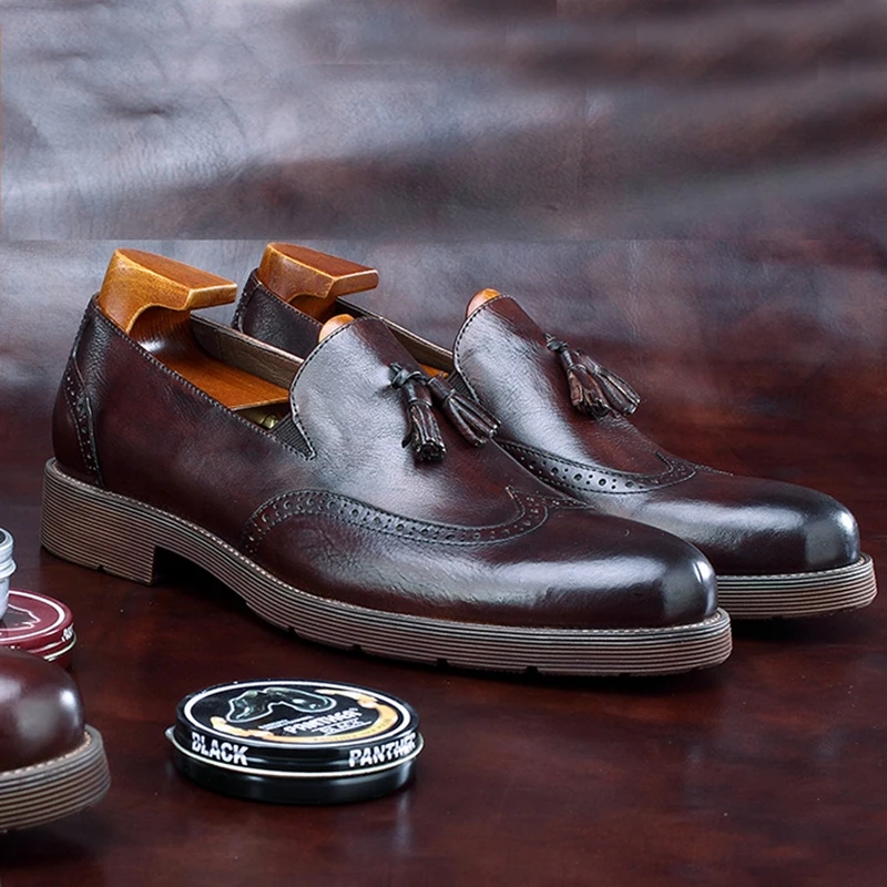 New Design Round Toe Man Formal Dress Retro Shoes Natural Genuine Leather Men's Loafers Wingtip Brogue Platform Footwear BGQ166
New Design Round Toe Man Formal Dress Retro Shoes Natural Genuine Leather Men's Loafers Wingtip Brogue Platform Footwear BGQ166