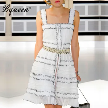 Bqueen Casual Women Elegance Dress Fit and Flare Striped Sleeveless Zippers Natural Summer Dress
Bqueen Casual Women Elegance Dress Fit and Flare Striped Sleeveless Zippers Natural Summer Dress