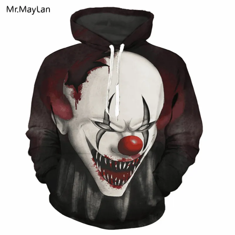 Horror Movie Wise Clown Joker Print 3D Hoodies Men Hat Sweatshirts Sudadera Hombre Boys Hiphop Tracksuit Jacket Coat Clothes 5XL
Horror Movie Wise Clown Joker Print 3D Hoodies Men Hat Sweatshirts Sudadera Hombre Boys Hiphop Tracksuit Jacket Coat Clothes 5XL