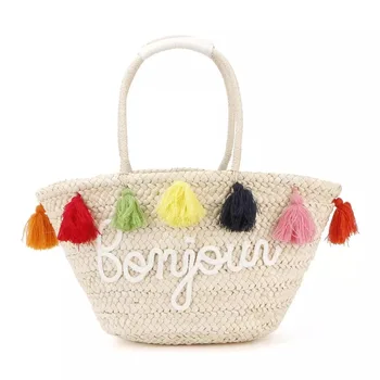Fashion Straw Beach Bags Hand Knitting Women Handbags Casual Bucket Bag Luxury Design Summer Shoulder Bag Balls Star Decorations
Fashion Straw Beach Bags Hand Knitting Women Handbags Casual Bucket Bag Luxury Design Summer Shoulder Bag Balls Star Decorations