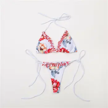 Women Bandeau Bandage Bikini Padded Set Brazilian Swimwear Flower Beachwear Two-Piece Swimsuit Ladies Sexy Bathing Suit
Women Bandeau Bandage Bikini Padded Set Brazilian Swimwear Flower Beachwear Two-Piece Swimsuit Ladies Sexy Bathing Suit