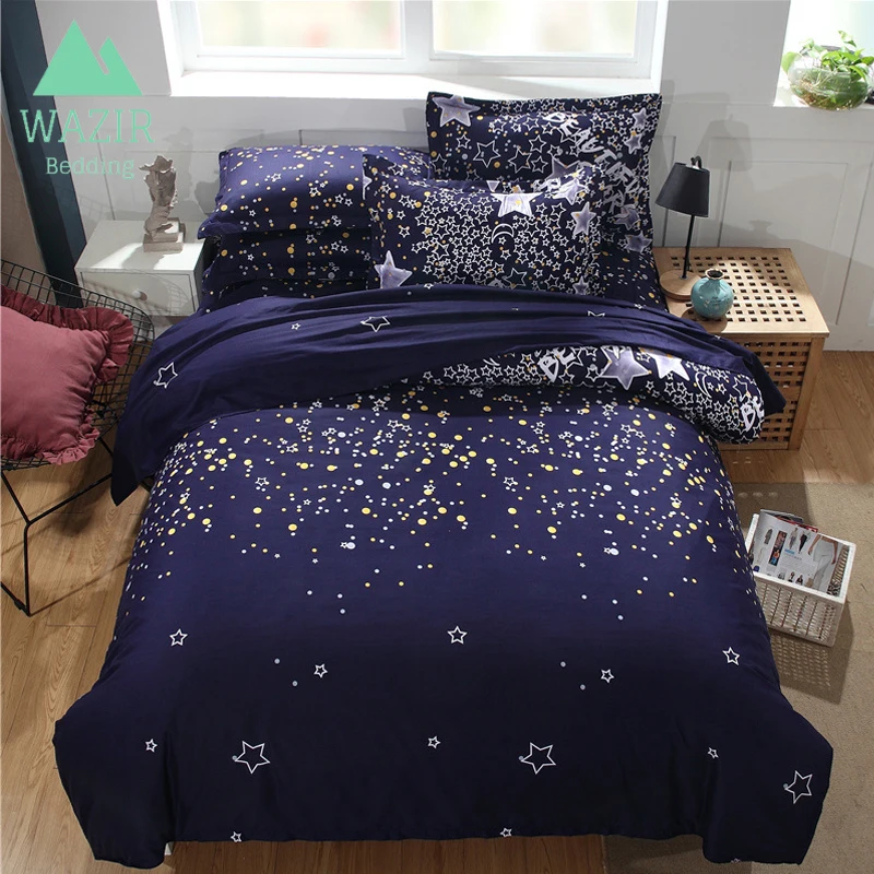 WAZIR Starry sky Printing Bedding set 3pcs duvet cover set Pillowcases comforter bedding sets Home textile bedclothes bed linen
WAZIR Starry sky Printing Bedding set 3pcs duvet cover set Pillowcases comforter bedding sets Home textile bedclothes bed linen