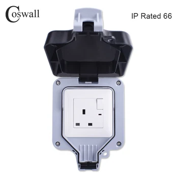 Coswall IP66 Weatherproof Waterproof Outdoor Box Wall Power Socket 13A Switched UK Standard Electrical Outlet Grounded With Neon
Coswall IP66 Weatherproof Waterproof Outdoor Box Wall Power Socket 13A Switched UK Standard Electrical Outlet Grounded With Neon