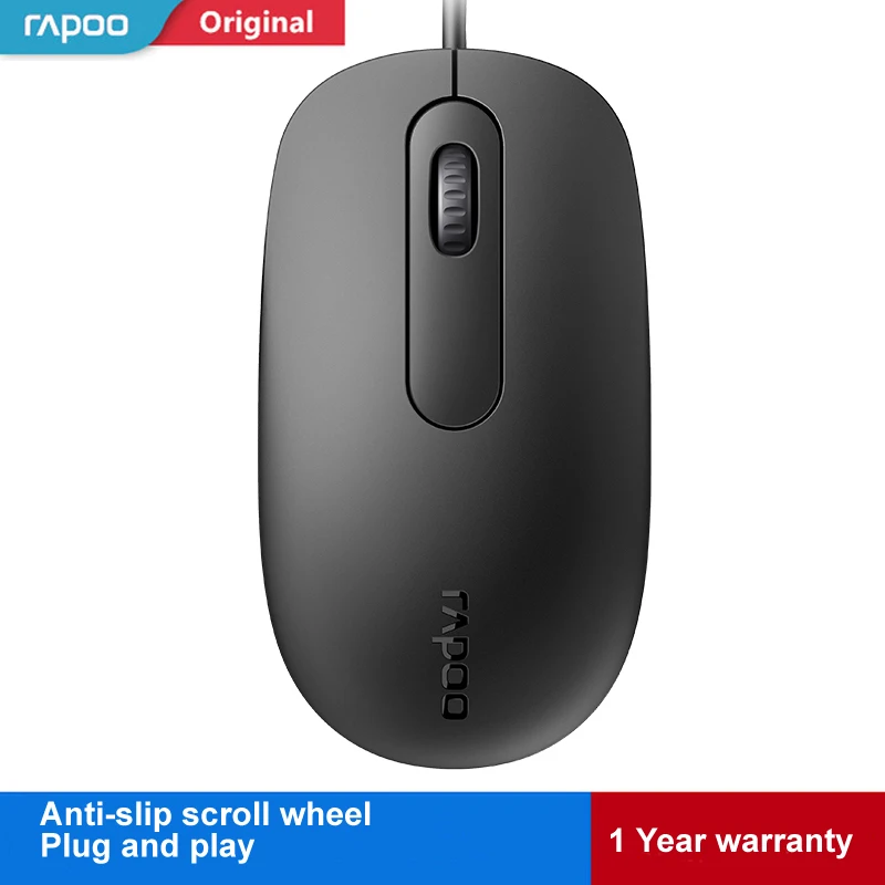 Rapoo Gaming Mouse Ergonomic Optical Mice ABS Eco-friendly USB Wired 1600DPI for Office Home Computer LOL Dota Gamer N200 Black
Rapoo Gaming Mouse Ergonomic Optical Mice ABS Eco-friendly USB Wired 1600DPI for Office Home Computer LOL Dota Gamer N200 Black