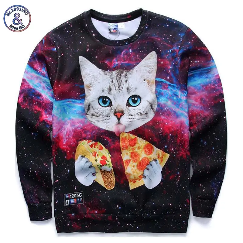 Mr.1991INC New Galaxy 3d sweatshirts for men/women casual hoodies funny print stars night cat eating Pizza hoodies
Mr.1991INC New Galaxy 3d sweatshirts for men/women casual hoodies funny print stars night cat eating Pizza hoodies