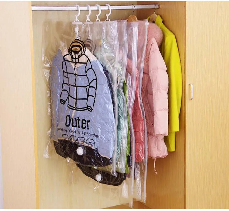 Can Hang Vacuum Bag For Clothes Foldable Transparent Border Compression Organizer Pouch Sealed Storage Bags Save Space organizer
Can Hang Vacuum Bag For Clothes Foldable Transparent Border Compression Organizer Pouch Sealed Storage Bags Save Space organizer