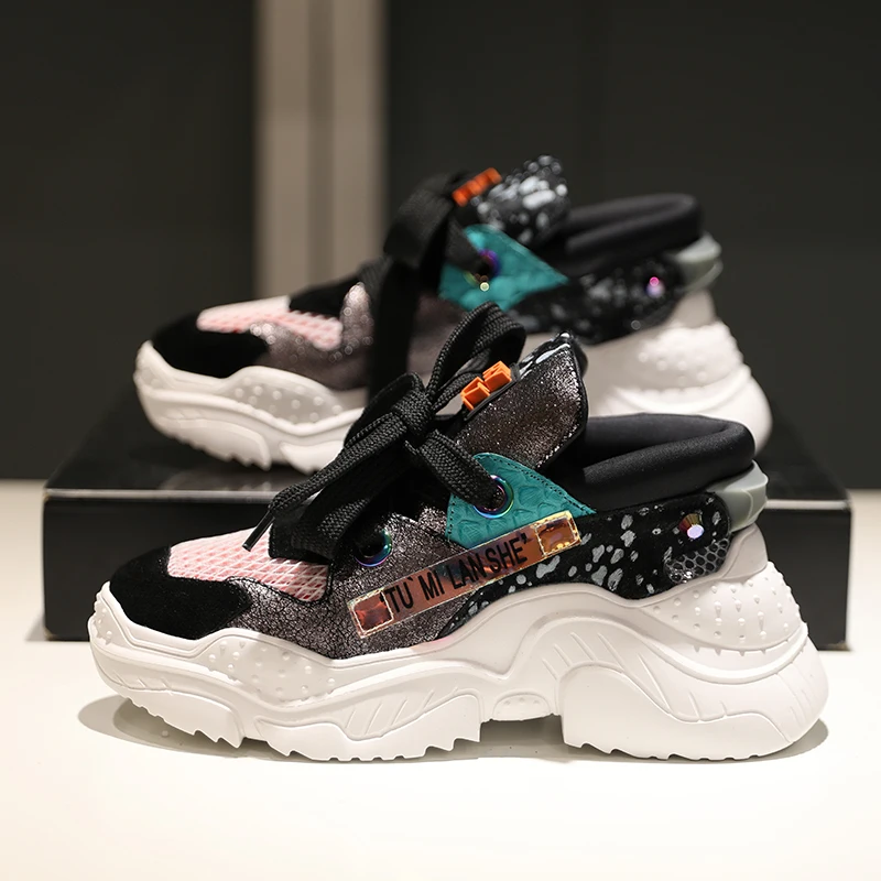 Chunky Heel Women Casual Shoes Genuine Leather Mesh Patchwork Woman Sneakers Platform Lace-up Outdoor Ladies Camouflage Shoes
Chunky Heel Women Casual Shoes Genuine Leather Mesh Patchwork Woman Sneakers Platform Lace-up Outdoor Ladies Camouflage Shoes