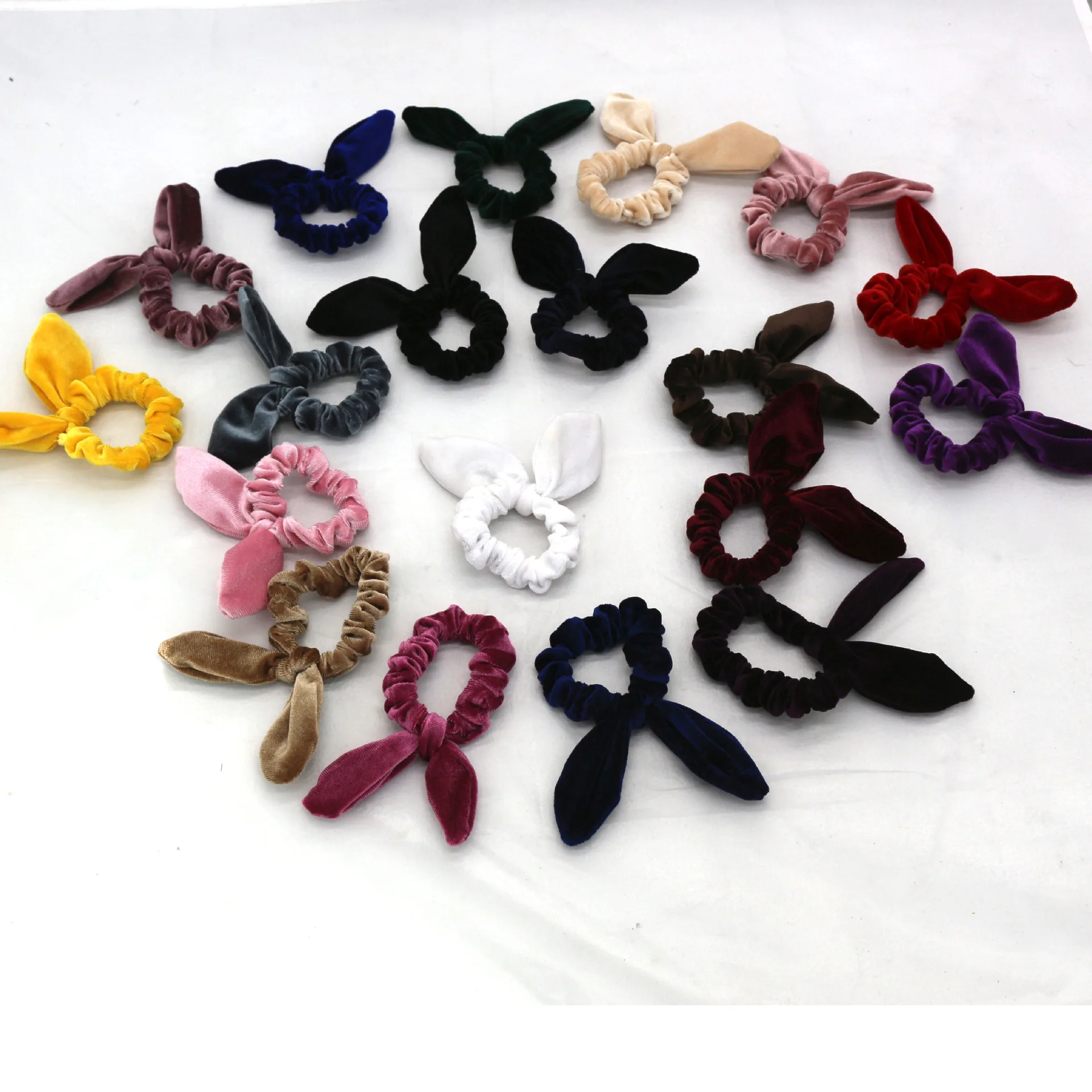 

55 colors women girls hair rope tie ring Velvet Scrunchie Elastic Hair Rubber Bands Gum Ponytail Holder wedding hair accessories