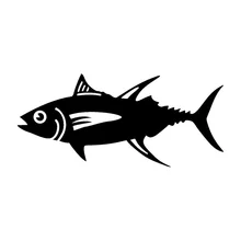 15.2*7.2 Cm thon personnalité pêche voiture style moto accessoires voiture étiquettes vinyle autocollants(China)