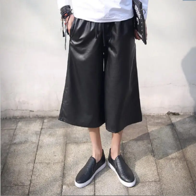 27-46 New 2018 Men's clothing GD fashion Hair Stylist street PU casual Culotte Wide Leg Pants plus size costumes
27-46 New 2018 Men's clothing GD fashion Hair Stylist street PU casual Culotte Wide Leg Pants plus size costumes