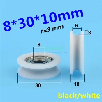 SWMAKER 8*30*10mm U type groove pulley wheel concave round Nylon bag plastic injection pulley with bearing for doors and Windows
SWMAKER 8*30*10mm U type groove pulley wheel concave round Nylon bag plastic injection pulley with bearing for doors and Windows
