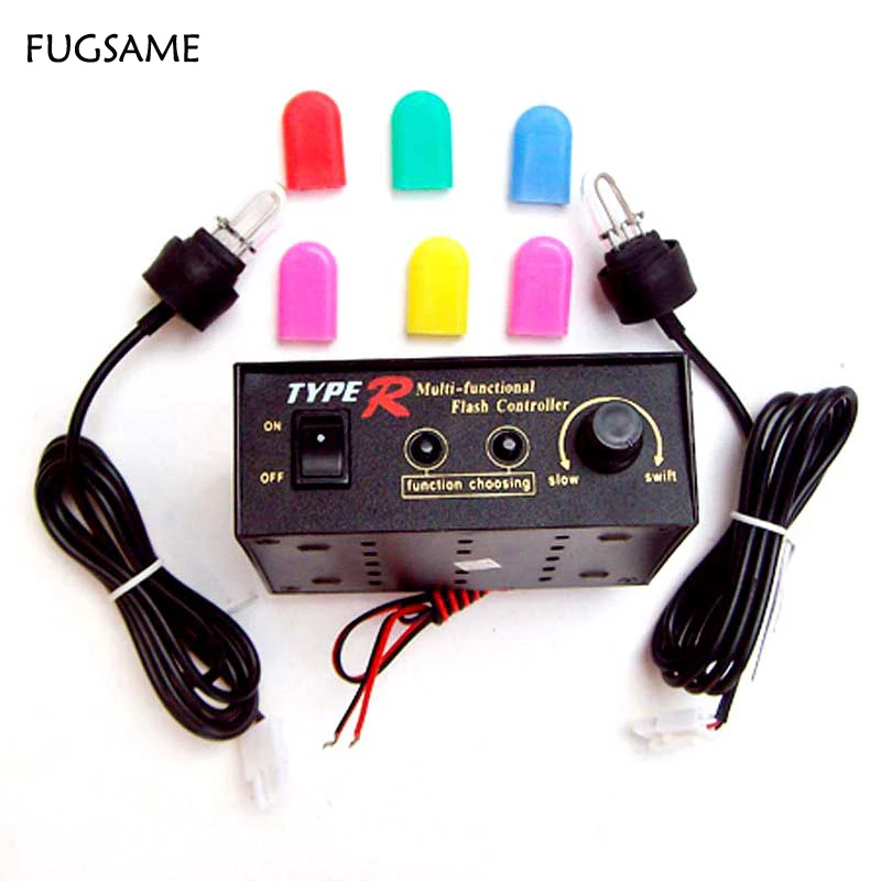 

FUGSAME Red Blue Xenon Strobe light, DC12V, 30W, "U" type xenon strobe bulbs, Strobe Hide a way fog light