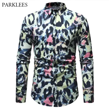 Stylish Leopard Print Shirt Men Camicia Uomo 2018 Brand New Slim Fit Long Sleeve Dress Shirts Mens Casual Button Down Shirt Male
Stylish Leopard Print Shirt Men Camicia Uomo 2018 Brand New Slim Fit Long Sleeve Dress Shirts Mens Casual Button Down Shirt Male