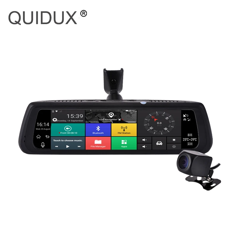 Фото QUIDUX 10 &quotFull Touch 4G Android зеркало GPS dvr камера заднего вида ночного - купить