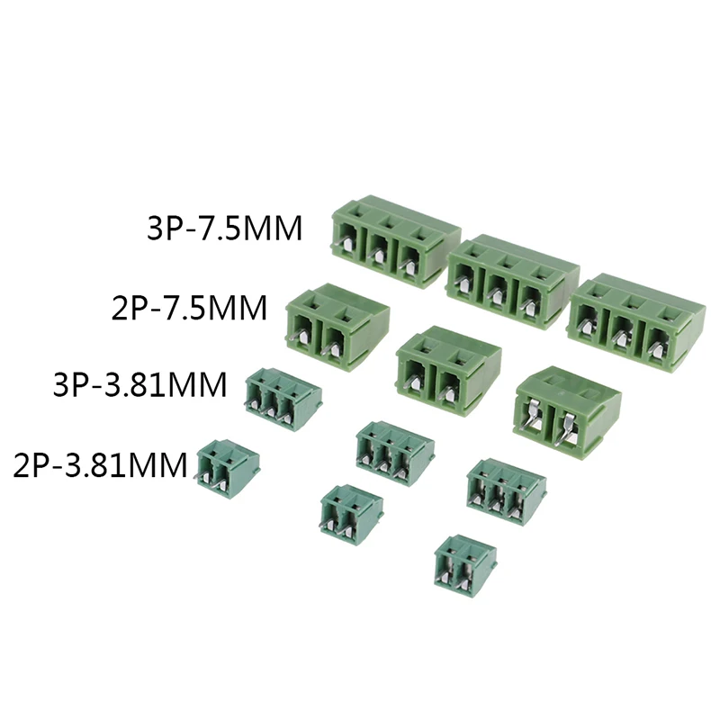 10PCS PCB Screw Terminal Blocks Conenctor 3.81/7.5mm Pitch 2P/3P Straight Angle Terminal Block
10PCS PCB Screw Terminal Blocks Conenctor 3.81/7.5mm Pitch 2P/3P Straight Angle Terminal Block