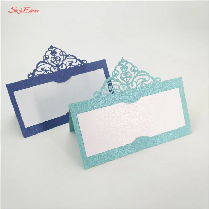 50PCSlot Laser Cut Wedding Place Name Cards Place Escort Card Seat Table Seat Decoration Guest Card 5zSH873 (95)