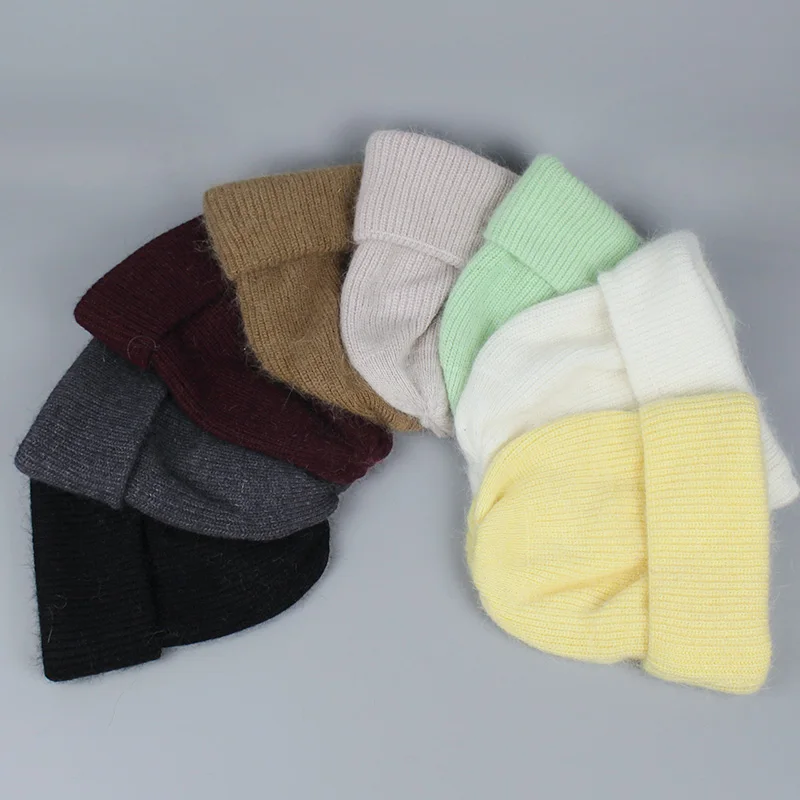 Women Autumn Winter Warm Rabbit Fur Knitted Beanies Thick Double Layer Wool Skullies Female Ski Hat Warm Wool Beanie Gorro
Women Autumn Winter Warm Rabbit Fur Knitted Beanies Thick Double Layer Wool Skullies Female Ski Hat Warm Wool Beanie Gorro