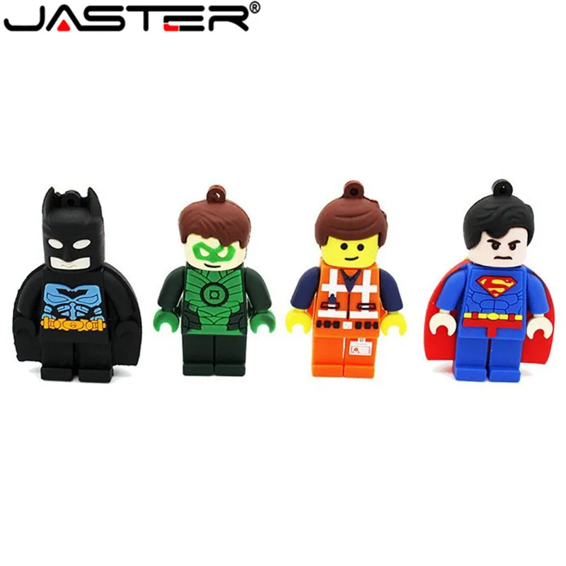 

JASTER hot fashion creative LEGO Batman Superman Series real capacity USB flash drive 2.0 4GB/8GB/16GB/32GB/64GB memory stick