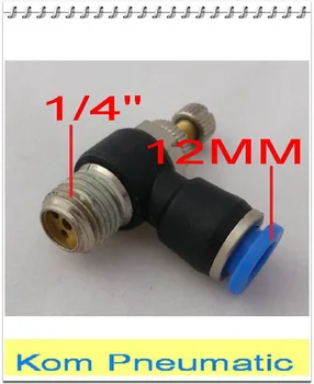 

50pcs/lot SL12-02 Pneumatic 12MM Tube Quick Push In 1/4" Air Fitting 12MM-1/4" Adjustable Flow Controller Coupling Throttle