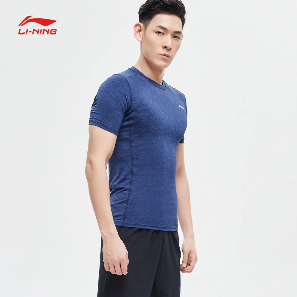 

Li-Ning Men Training Series Tights Base Layer 90% Polyester 10% Spandex Breathable LiNing Tight Fit Tee AUDP029 CAMJ19