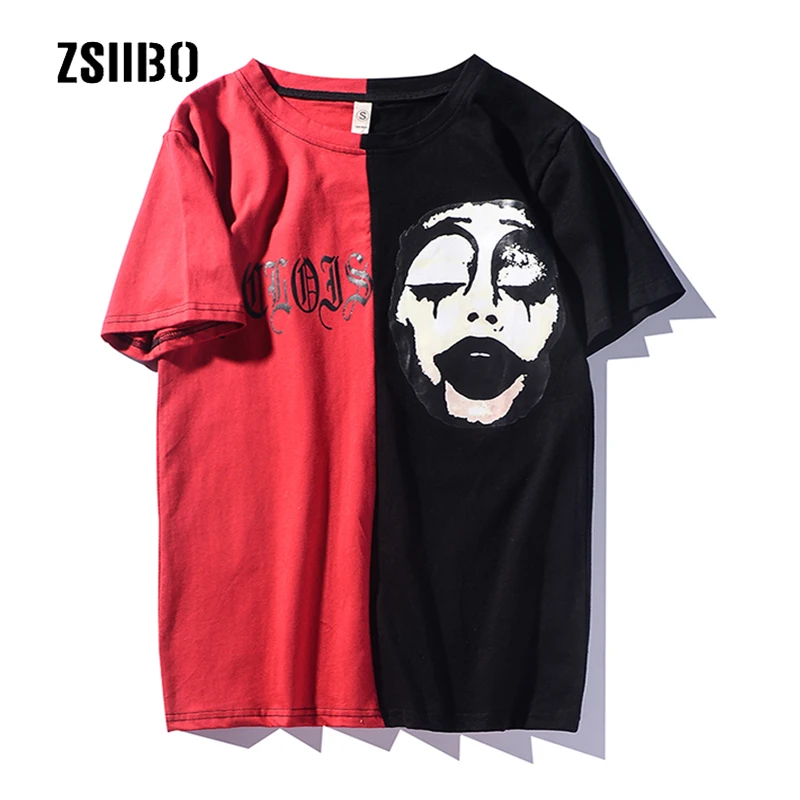 Summer female 3D print clown hip hop T-shirt couple large size S-2XL loose O-neck fun new fashion stitch Cotton Harajuku T-shirt
Summer female 3D print clown hip hop T-shirt couple large size S-2XL loose O-neck fun new fashion stitch Cotton Harajuku T-shirt