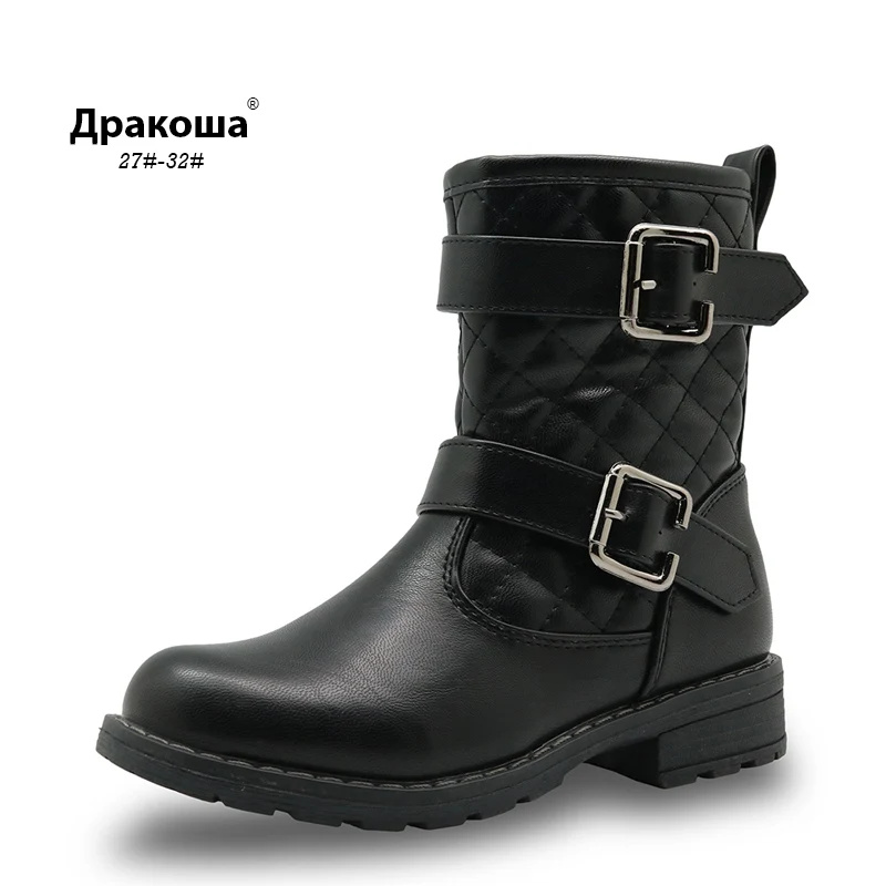 Apakowa Girl Boots Spring&Autumn Mid-Calf Children Kids Motorcycle Warm Snow Boots Pu Leather Buckled Zip Comfy Girls Shoes
Apakowa Girl Boots Spring&Autumn Mid-Calf Children Kids Motorcycle Warm Snow Boots Pu Leather Buckled Zip Comfy Girls Shoes