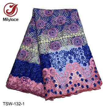 African Nigerian Lace Fabric 5 Yards Flower Embroidery Tulle Mesh Lace with Shiny Stones Lace for Party Wedding Dresses TSW-132
African Nigerian Lace Fabric 5 Yards Flower Embroidery Tulle Mesh Lace with Shiny Stones Lace for Party Wedding Dresses TSW-132