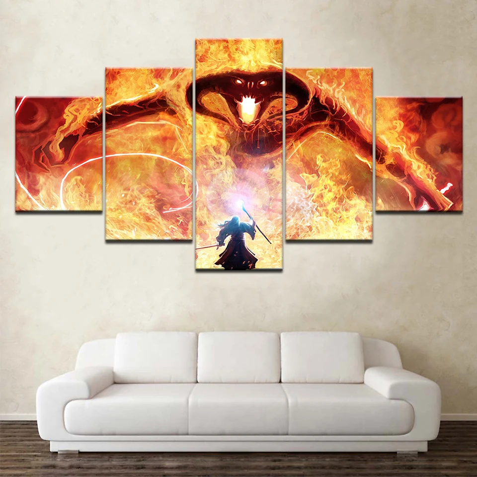 Best Gandalf Hero Lord Of Rings 5 panel Wallpapers modern Modular Poster art Canvas painting for Living Room Home Decor
Best Gandalf Hero Lord Of Rings 5 panel Wallpapers modern Modular Poster art Canvas painting for Living Room Home Decor