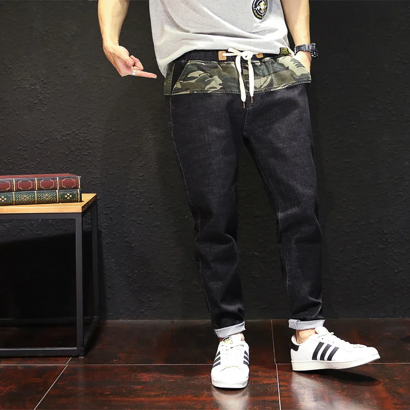 Fashion Patchwork Jeans Men Black Camouflage Slim Pencil Jean Streetwear Cowboys Man Elastic Waist Plus Size S-7XL Denim PSMJ35
Fashion Patchwork Jeans Men Black Camouflage Slim Pencil Jean Streetwear Cowboys Man Elastic Waist Plus Size S-7XL Denim PSMJ35