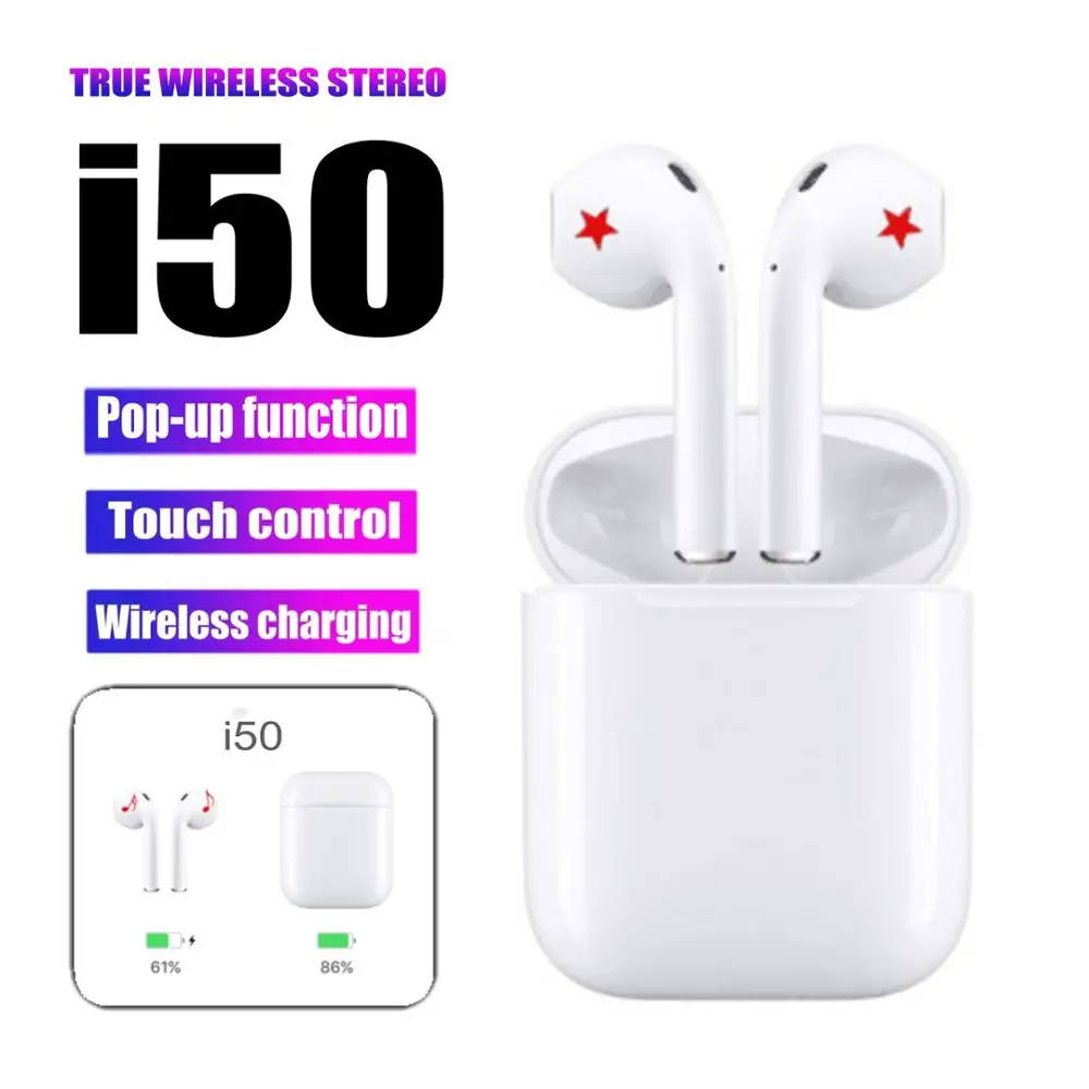 Pop up function i50 tws Wireless Bluetooth Earphone Stereo Earbuds for iPhone xiaomi SmartPhones PK i10/i15/i20/i21/i30/i60 TWS
Pop up function i50 tws Wireless Bluetooth Earphone Stereo Earbuds for iPhone xiaomi SmartPhones PK i10/i15/i20/i21/i30/i60 TWS