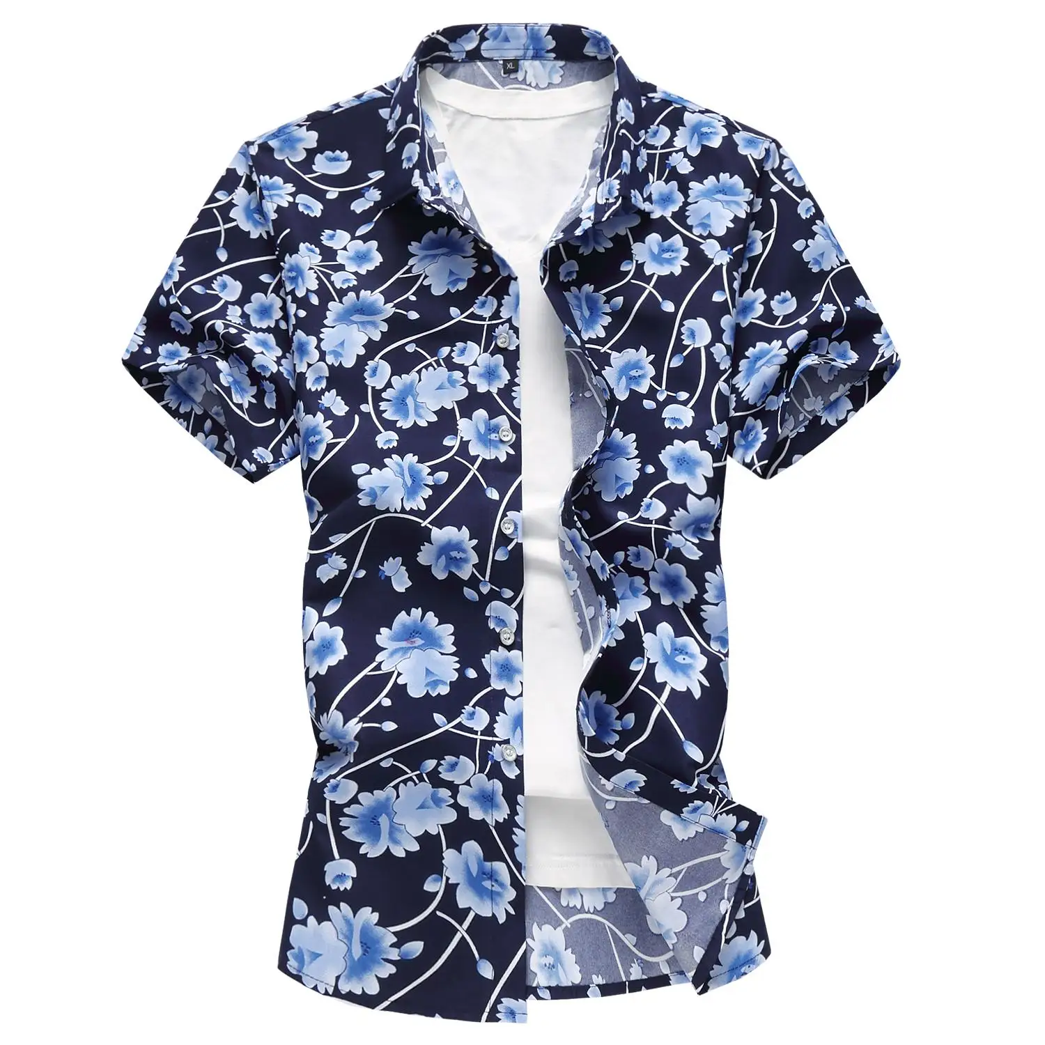 Floral Male Shirt Short sleeve Flower Shirt Short sleeve Blouse Men Hawaiian Style Blue yellow Slim Summer
Floral Male Shirt Short sleeve Flower Shirt Short sleeve Blouse Men Hawaiian Style Blue yellow Slim Summer