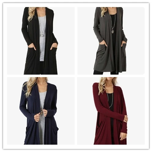Autumn Winter Open Front Plus Size Long Sleeve Pockets Loose Casual Long Cardigan Coat Women Sweater Cardigan
Autumn Winter Open Front Plus Size Long Sleeve Pockets Loose Casual Long Cardigan Coat Women Sweater Cardigan