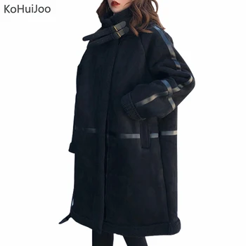 KoHuiJoo Korean Fashion Thick Suede Parka Wide Waisted Faux Fur Patchwork Coat Long Sleeve Zipper Winter Jacket Women 2019
KoHuiJoo Korean Fashion Thick Suede Parka Wide Waisted Faux Fur Patchwork Coat Long Sleeve Zipper Winter Jacket Women 2019