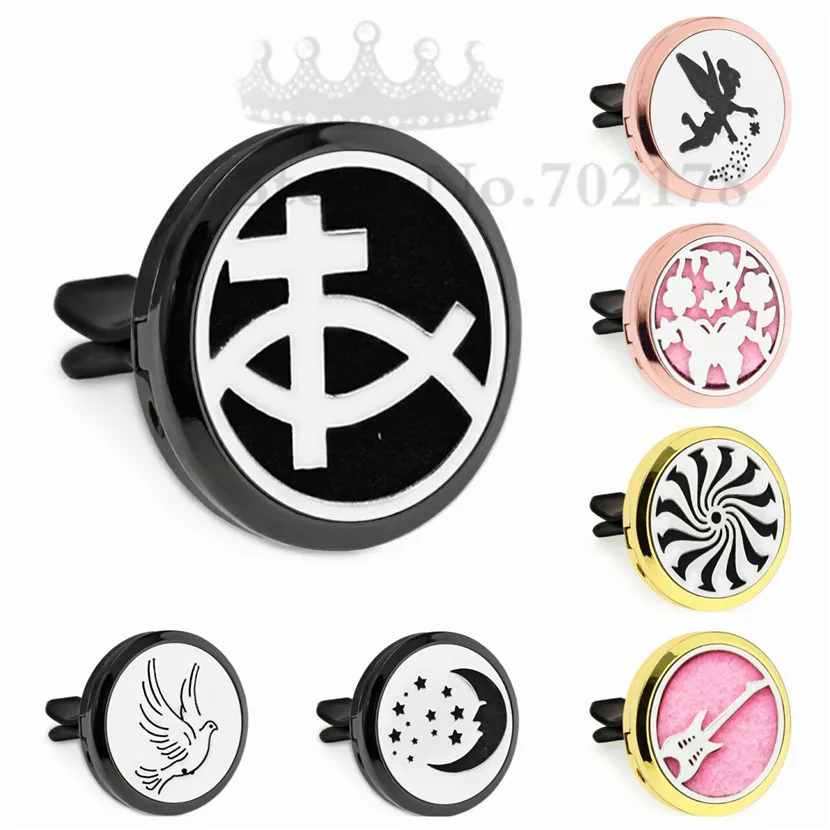 New arrival Fish cross Fairy 30mm Essential Oil Car vent clips Perfume Locket Car diffuser Locket Free 10Pads H088-H117
New arrival Fish cross Fairy 30mm Essential Oil Car vent clips Perfume Locket Car diffuser Locket Free 10Pads H088-H117