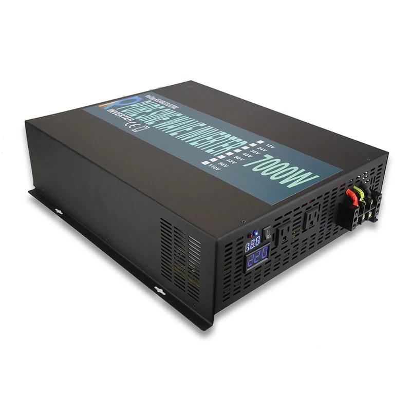7000w Pure Sine Wave Power Inverter Controller Charger LED display Car Solar Battery Off-grid DC 12V 24V 48V to AC 120V 220V
7000w Pure Sine Wave Power Inverter Controller Charger LED display Car Solar Battery Off-grid DC 12V 24V 48V to AC 120V 220V