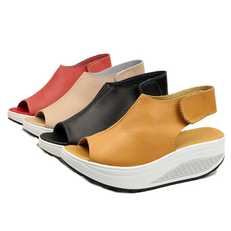 2019 new rocking shoes female summer sandals thick bottom wedges sponge cake waterproof fish mouth big women's shoes
2019 new rocking shoes female summer sandals thick bottom wedges sponge cake waterproof fish mouth big women's shoes
