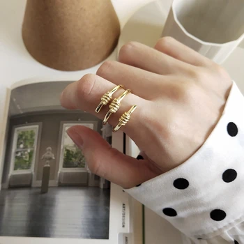 LouLeur 925 sterling silver three layer twine rings gold Nordic style creative temperament open rings for ladies fine jewelry
LouLeur 925 sterling silver three layer twine rings gold Nordic style creative temperament open rings for ladies fine jewelry
