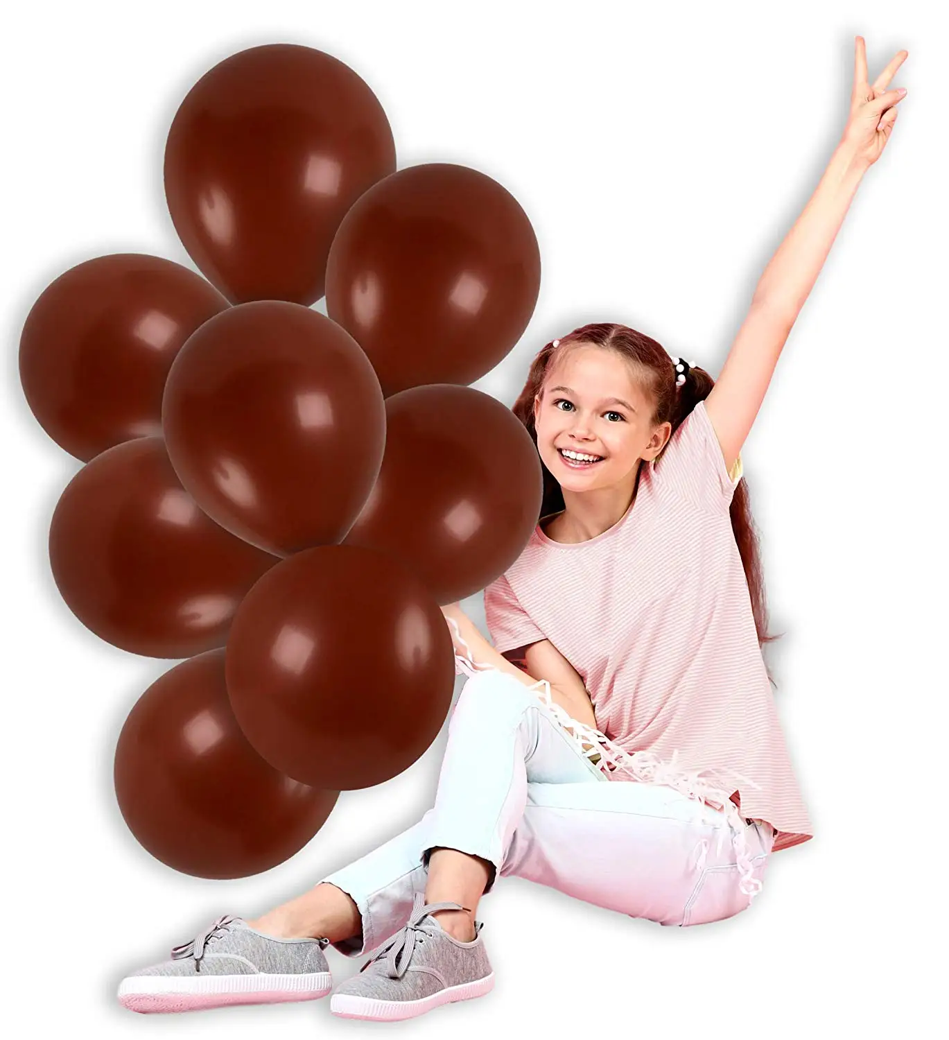 metable Pack of 100 12 Inch Thick Latex Balloon Bulk Party Supplies for Sports Events Brown Bear Birthday Decoration
metable Pack of 100 12 Inch Thick Latex Balloon Bulk Party Supplies for Sports Events Brown Bear Birthday Decoration