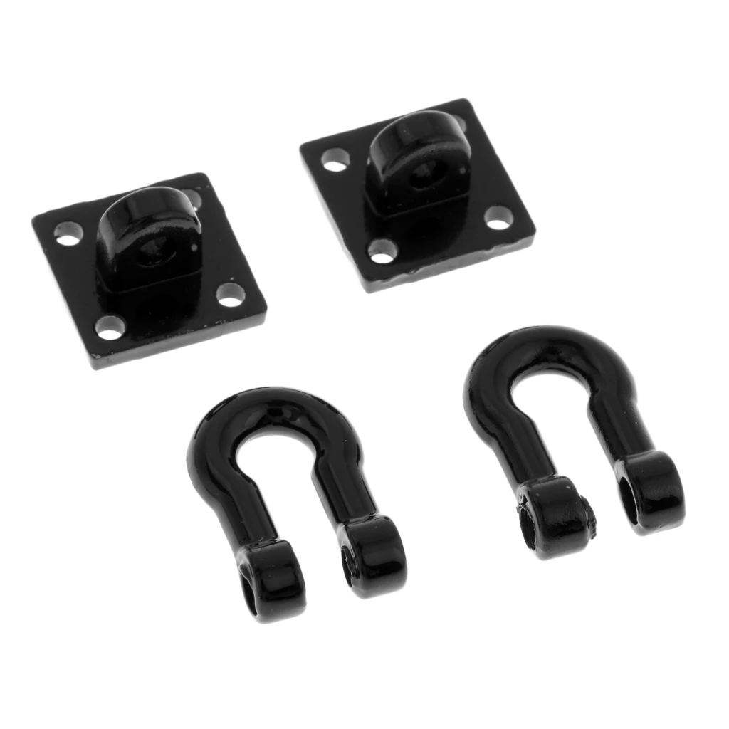 2Pcs Metal RC Car Winch Shackles D-Rings Towing Bolts for 1/10 Traxxas TRX4, Axial SCX10 D90 Rock Crawler Parts