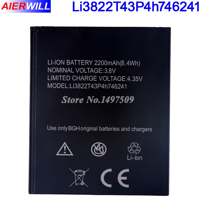 Li3822T43P4h746241 Battery For ZTE Blade L4 Pro A465 A475 For ZTE TWM Amazing X3s Batterie Bateria Accumulator 2200mAh
Li3822T43P4h746241 Battery For ZTE Blade L4 Pro A465 A475 For ZTE TWM Amazing X3s Batterie Bateria Accumulator 2200mAh