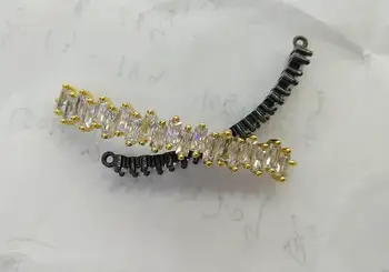 Top Quality 6pcs Micro Pave Crystal CZ 50x8mm Sideway Tube Jewelry Connector - Column Pave Bar Jewelry Spacer
Top Quality 6pcs Micro Pave Crystal CZ 50x8mm Sideway Tube Jewelry Connector - Column Pave Bar Jewelry Spacer