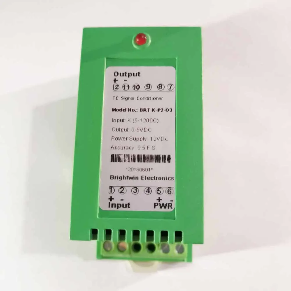 DIN Rail 0-1200℃ Input K Type Thermocouple to 0-10V Output 1.5KV Isolation Temperature Transmitter
DIN Rail 0-1200℃ Input K Type Thermocouple to 0-10V Output 1.5KV Isolation Temperature Transmitter