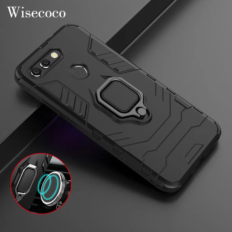 

Luxury Business Armor Case for Huawei P30 P20 Mate 20 10 9 Pro Honor 8a 10 lite 8x Enjoy 9 Nova 4 3 V20 Magnetic Car Ring Cover