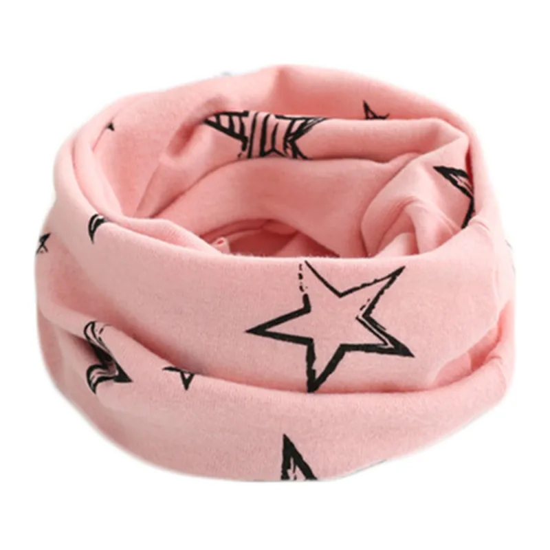 Children Cotton Scarf Fashion Autumn Winter Kids Knitted Neck Collar Cartoon O-ring Scarf Baby Boys Girls Double-Necked 40*20cm