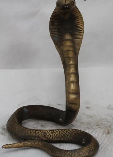 8"China Bronze YuanBao Money Snake Cobra Chinese Zobiac Year Animal Of Statue Brass Copper garden
8"China Bronze YuanBao Money Snake Cobra Chinese Zobiac Year Animal Of Statue Brass Copper garden
