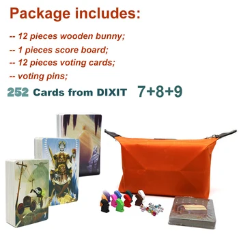 dixit board game deck 1 2 3 4 5 6 7 8 9 with wooden bunny Russian & English rules cards game for kid home party fun 252 cards
dixit board game deck 1 2 3 4 5 6 7 8 9 with wooden bunny Russian & English rules cards game for kid home party fun 252 cards